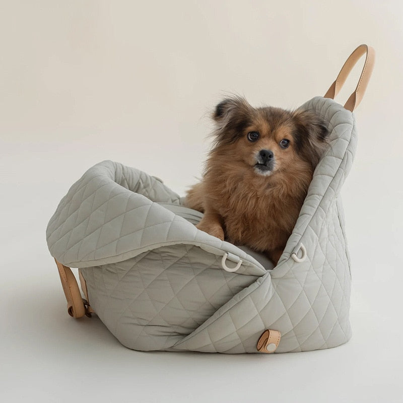 Luxury Quilted Pet Carrier and Car Seat